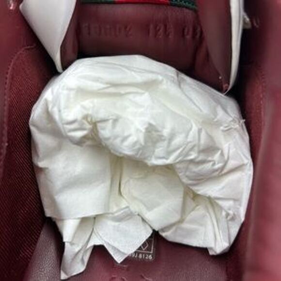 Men's Gucci re-Web sneakers in white leather with red accents size 12.5 Italy - Picture 8 of 14